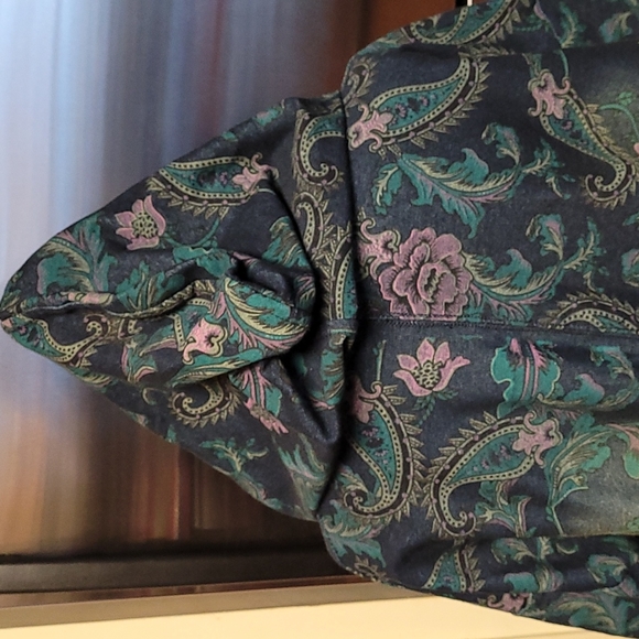 Ombre & Paisley Loose Denim Hoodie - Picture 8 of 14